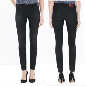 Madewell Skinny SkinnyJeans in Trent Wash E0492 Charcoal Distress Black Size 24
